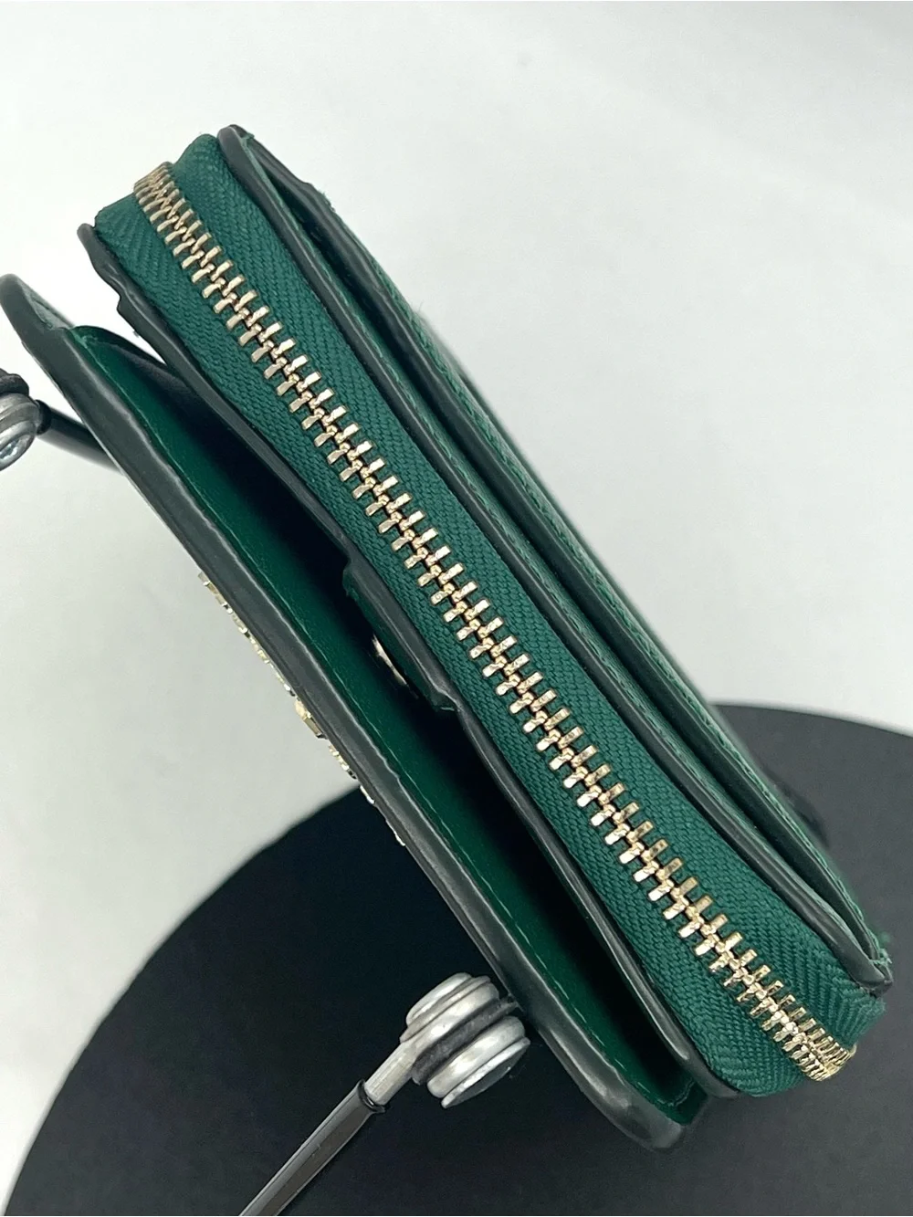 Kate Spade New York Green Zip Around Wallet Coin Purse Compact Wallet
